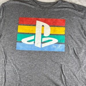 Sony PlayStation Logo Gray T-Shirt